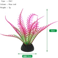 CS17 Şarap Kırmızısı Stili Balık Tankı Peyzajlama Simüle Su Bitki Çiçekleri Sahte Su Bitkisi Plastik Su Bitkisi Balık Tankı Aksesuarları (Yurt Dışından)