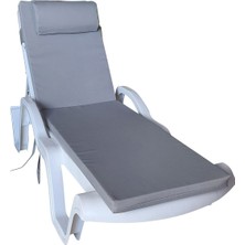 MİRZADE ŞEZLONG MİNDERİ LÜKS SU GEÇİRMEZ KUMAŞ YASTIKLI GRİ SÜNGERLİ FERMUARLI-A.GRİ