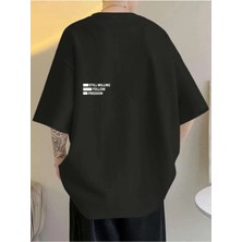 Mercoledi Still Willing Baskılı Oversize Erkek T-Shirt Salaş Boyfirend