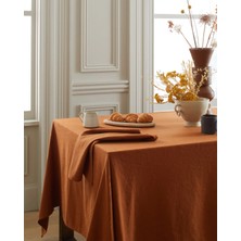 Premium | Keten Tarçın Masa Örtüsü 100 x 100 cm