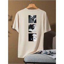 Mercoledi See You Baskılı Oversize Erkek T-Shirt Salaş Boyfirend