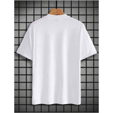 Mercoledi Rose Baskılı Oversize Erkek T-Shirt Salaş Boyfirend