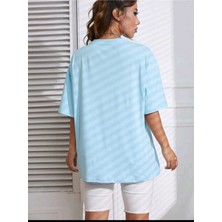 Mercoledi Emoji Baskılı Oversize Ünisex T-Shirt Salaş Boyfirend