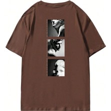 Mercoledi See You Baskılı Oversize Erkek T-Shirt Salaş Boyfirend