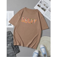 Mercoledi Groovy Baskılı Oversize T-Shirt
