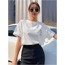 Mercoledi We Love Baskılı Oversize T-Shirt