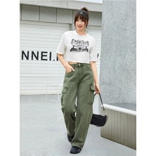 Mercoledi Kadın Crop Oversize Fabulous Baskılı