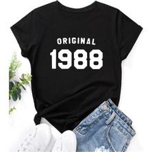 1988 Orjinal Baskılı Oversize T-Shirt Salaş Boyfirend