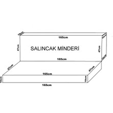 Mirzade Median Salıncak Minderi Pamuk/polyester Kumaş Gri Sünger Fermuarlı 3 Kişilik Tam Set Konforlu ÜRÜN-222