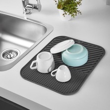 Sylar Silikon Kaydırmaz Mutfak Için Bulaşık Matı, Çok Amaçlı Kurutmalık 36X28CM