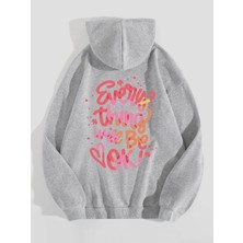 Mercoledi Everything Baskılı Oversize Sweatshirt