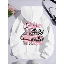 Mercoledi California The Classıc Baskılı Ünisex Kapüşonlu Oversize Sweatshirt