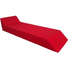 Mirzade Sun Bed Katlanır Güneşlenme Minderi-Sunbed Kırmızı