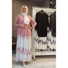 Nisum Moda Zikzak Desenli Sandy Etekli Takım