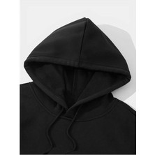 Eyfel Kuleli Paris Baskılı Erkek Siyah Kapüşonlu Alt Üst Oversize Eşofman Takımı