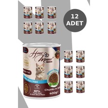 HOW MEOW 12 ADET JÖLELİ PARÇA ETLİ YETİŞKİN KEDİ YAŞ MAMASI BALIKLI
