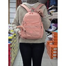 My Polo 2113-8745 Kadın Krinkıl Kumaş Çok Gözlü Astarlı Petli Su Geçirmez Günlük Mini Sırt Çantası - NKT02113-PUDRA-TEKEBAT