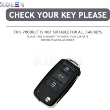 Anahtarlık Mavi Tpu Araba Anahtar Kılıfı Kapak Tutucu Kabuk Vw Volkswagen Polo Golf Passat Beetle Caddy Tiguan Skoda Octavia Kodiaq Seat Leon Altea Için (Yurt Dışından)