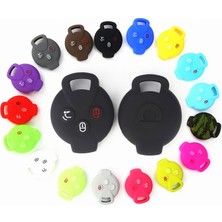 Wenchang Shop C Pembe Mercedes Benz Smart City Coupe Cabrio Crossblade Fortwo Roadster K Forfour Için Silikon Araba Anahtar Kılıfı Flip Uzaktan Kumandalı Araba Anahtarı Kapağı (Yurt Dışından)