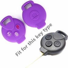 Wenchang Shop C Pembe Mercedes Benz Smart City Coupe Cabrio Crossblade Fortwo Roadster K Forfour Için Silikon Araba Anahtar Kılıfı Flip Uzaktan Kumandalı Araba Anahtarı Kapağı (Yurt Dışından)