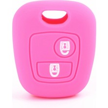 Pembe Peugeot Citroen Toyota Aygo Için Silikon Anahtarlık Kılıfı Koruyucu Uzaktan Kumanda Anahtar Kapak (Yurt Dışından)