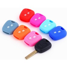 Pembe Peugeot Citroen Toyota Aygo Için Silikon Anahtarlık Kılıfı Koruyucu Uzaktan Kumanda Anahtar Kapak (Yurt Dışından)