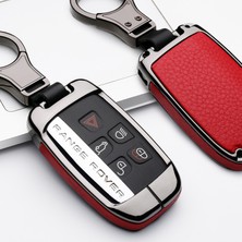 Anahtar B Gümüş Kırmızı Land Rover A9 Range Rover Sport Evoque Freelander 2 Jaguar Xe Xj Xjl Xf C-X16 V12 Gitar Için Çinko Alaşım Araba Anahtar Kılıfı Kapak Kabuk (Yurt Dışından)