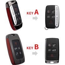 Anahtar B Gümüş Kırmızı Land Rover A9 Range Rover Sport Evoque Freelander 2 Jaguar Xe Xj Xjl Xf C-X16 V12 Gitar Için Çinko Alaşım Araba Anahtar Kılıfı Kapak Kabuk (Yurt Dışından)