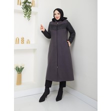 Günay Karaca Kışlık Kaşe Kadın Kaban Kapşonlu 20247