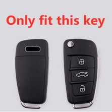 Gri Audi A1 A3 A4 A5 A6 A7 A8 Quattro Q3 Q5 Q7 R8 Allroad Tt Rs5 Rs6 Anahtarlık Kılıfı Kapak Shell Cover (Yurt Dışından)