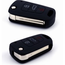 Mavi Kia Rio K2 K5 Soul Venga Picanto Sorento Ceed Sportage Cerato Için Araba Şekillendirme Anahtar Kılıfı Silikon Uzaktan Anahtar Deri Tutucu Fob (Yurt Dışından)