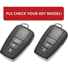 Kırmızı 3 Düğme Toyota Prius Camry Corolla C-Hr Chr Rav4 Prado Aksesuarları Stil Tpu Araba Uzaktan Anahtar Kılıfı Kapak Fob Moda Plakalı (Yurt Dışından)