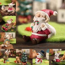 Longbangdian Shop No.5 Tarzı 1 Adet Akvaryum Dekorasyon Balık Tankı Süsleme Reristmas Dekorasyon El Sanatları Kardan Adam Geyik Noel Baba Hayvan Heykelcik (Yurt Dışından)