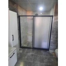 Teknesiz Duşakabin Siyah Profil Plastik Camlı ND421
