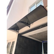 Yapısan Plastik Ayak 6mm Levhalı Pratik Sundurma Kanopi 100 x 480  cm  Antrasit Gri