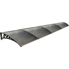 Yapısan Plastik Ayak 6mm Levhalı Pratik Sundurma Kanopi 100X480 cm Kahve