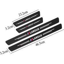 Wenchang Shop C Largus Lada Vesta Xray Largus Granta Nıva Için Karbon Fiber Araç Eşiği Sticker Kapı Eşiği Koruyucu (Yurt Dışından)