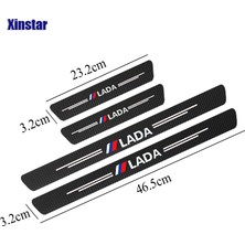 Wenchang Shop C Largus Lada Vesta Xray Largus Granta Nıva Için Karbon Fiber Araç Eşiği Sticker Kapı Eşiği Koruyucu (Yurt Dışından)