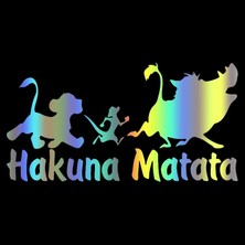 Wenchang Shop C Siyah 10*20 cm Araba Stickerı Komik 3D Araba Stickerları ve Vinil Sticker Hakuna Matata Lion King Motosiklet Dekoratif Aksesuarları (Yurt Dışından)