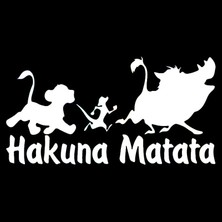 Wenchang Shop C Siyah 10*20 cm Araba Stickerı Komik 3D Araba Stickerları ve Vinil Sticker Hakuna Matata Lion King Motosiklet Dekoratif Aksesuarları (Yurt Dışından)