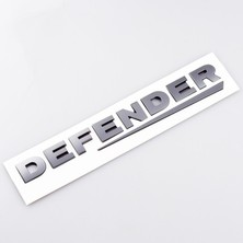 Wenchang Shop C Parlak Siyah 1x 3D Siyah Gri Abs Harf Rozeti Arka Kapak Sticker Defender Bagaj Çıkartma Araç Logosu (Yurt Dışından)