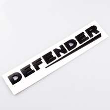 Wenchang Shop C Parlak Siyah 1x 3D Siyah Gri Abs Harf Rozeti Arka Kapak Sticker Defender Bagaj Çıkartma Araç Logosu (Yurt Dışından)
