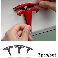 Wenchang Shop C Siyah Model Y Tesla Model 3 Karbon Fiber Desen Araba Etiketi Model Y Direksiyon Simidi Logo Süsleme Sticker Araba Bagaj Çıkartmaları (Yurt Dışından)