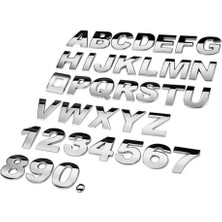 Wenchang Shop C W Stili Gümüş Rengi A'dan Z'ye 25MM Araba Sticker 3D Kendin Yap Metal Alfabe Sticker Amblem Harf Gümüş Rozet Dekorasyon Arabalar Için Oto Logo Tasarımı (Yurt Dışından)
