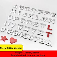 Wenchang Shop C S Tarzı 25MM Metal Dıy Harfler Alfabe Amblem Sayılar Krom Etiketleme Araba Sticker Dijital Rozet Aksesuarları Motosiklet (Yurt Dışından)