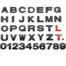 Wenchang Shop C S Tarzı 25MM Metal Dıy Harfler Alfabe Amblem Sayılar Krom Etiketleme Araba Sticker Dijital Rozet Aksesuarları Motosiklet (Yurt Dışından)