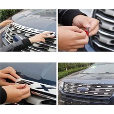 Wenchang Shop C Gümüş Rengi Ford Explorer Için Uyan Abs Araba Amblemi Ön Kaput 3D Harf Sticker - Parlak Gümüş (Yurt Dışından)