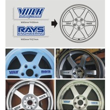 Wenchang Shop C Siyah Audi Vw Skoda Toyota Kia Için Su Geçirmez Motosiklet Tekerlek Aksesuarları Için Araba Jant Etiket ve Sticker Volk Rays Car Rims (Yurt Dışından)