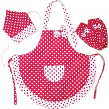 Zhuxi Shop B Kırmızı Nokta Stili Ayarlama 1-4 Yıl Için S Pamuk Çocuk Önlük ve Kol Manşetleri Çocuk Pişirme Bebek Önlük Genç Şef Pişirme Önlüğü Boyama Önlüğü Aile Gezileri Malzemeleri (Yurt Dışından)