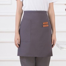 Zhuxi Shop B Siyah Stil Garson Bel Önlüğü Özel Logo Su Geçirmez Yarım Önlük Kafe Fırın Restoran Garson Satıcı Hizmet Küçük Önlük Mutfak Malzemeleri (Yurt Dışından)
